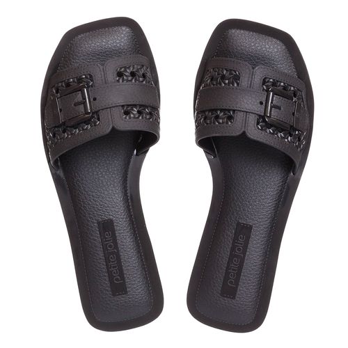 Chinelo Petite Jolie Freshy Preto/New Camel PJ6222