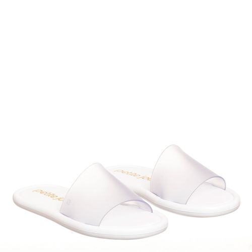 Chinelo Petite Jolie Happy Translucido/Branco - PJ6556