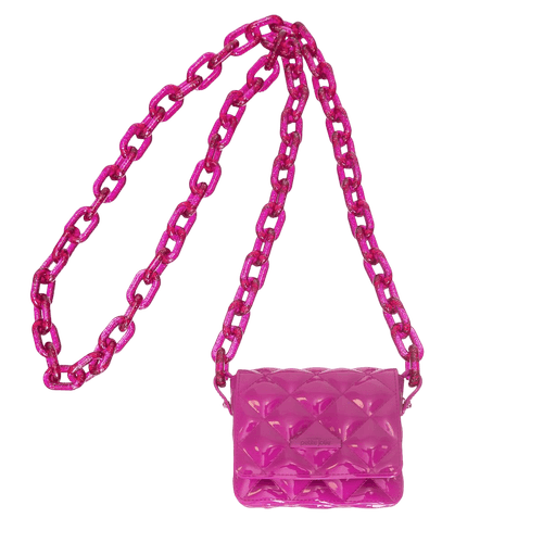 Bolsa Petite Jolie Gloss Dark Pink/Glitter - PJ10730