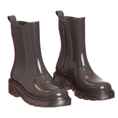 Bota Petite Jolie Rubber Grey/Glitter Preto - PJ6782