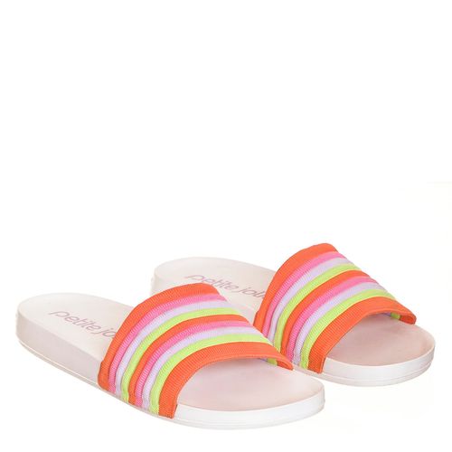 Chinelo Petite Jolie Slide Candy Color/Branco - PJ6963
