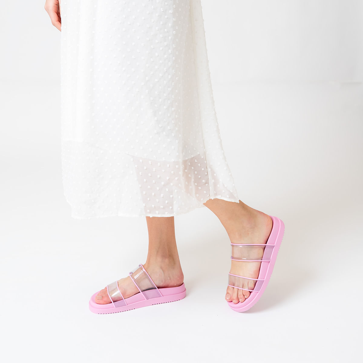 Chinelo Petite Jolie Ice Translucido/Rosa Claro New - PJ6999