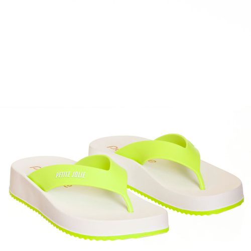 Chinelo Petite Jolie Basic Lemon/Branco PJ6981