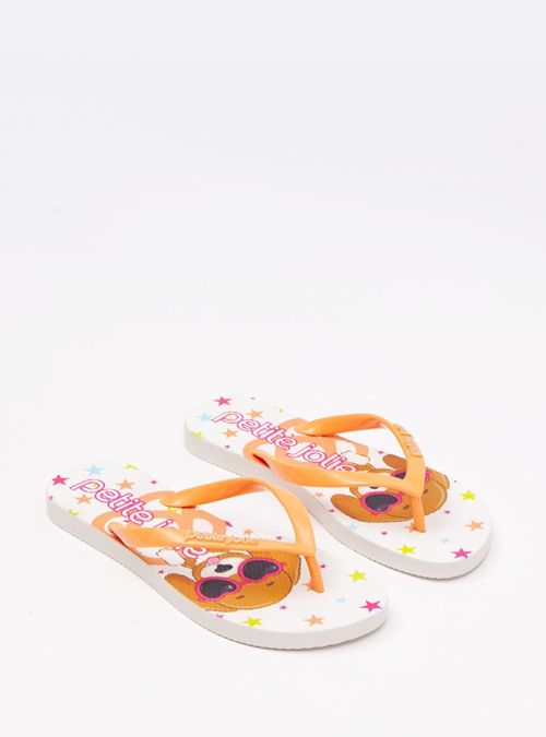 Chinelo Petite Jolie Coral/Sola Branco/Dog 6 PJ6969