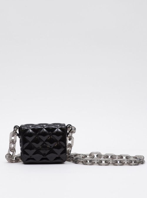 Bolsa Petite Jolie Gloss Preto/Glitter Preto - PJ10730