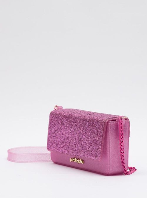 Bolsa Petite Jolie Slim Glitter Hot Pink PJ10990
