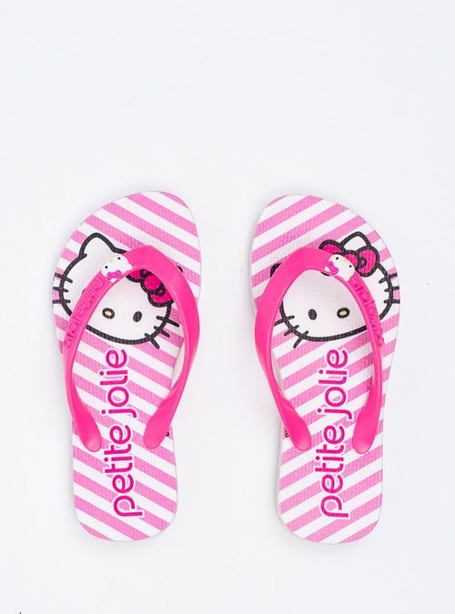 Chinelo Infantil Hello Kitty Sweet Pink/Branco PJ7206INHK