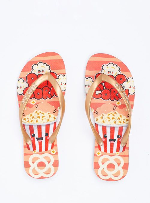Chinelo Petite Jolie Freh Dourado/Popcorn PJ6969