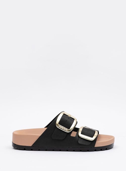 Chinelo Petite Jolie Lovin' Flat Preto/Mocca PJ7279