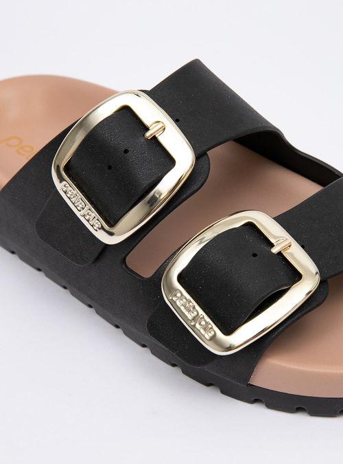 Chinelo Petite Jolie Lovin' Flat Preto/Mocca PJ7279