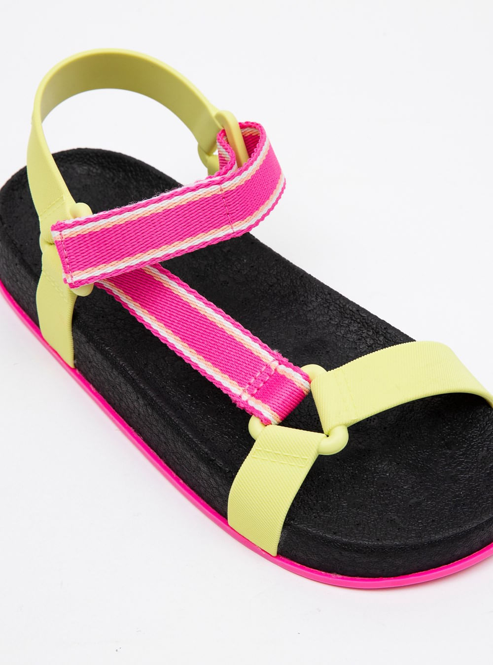 Sandália Petite Jolie Puff Sandal Citrus/Preto/Pink PJ7194