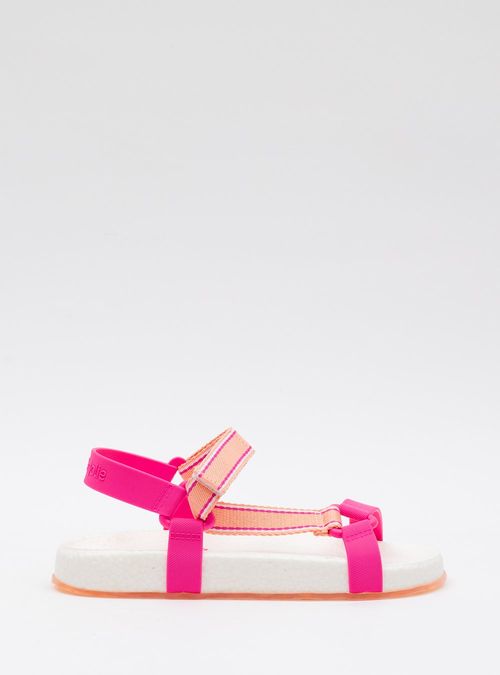 Sandália Petite Jolie Puff Sandal Pink/Branco/Coral PJ7194