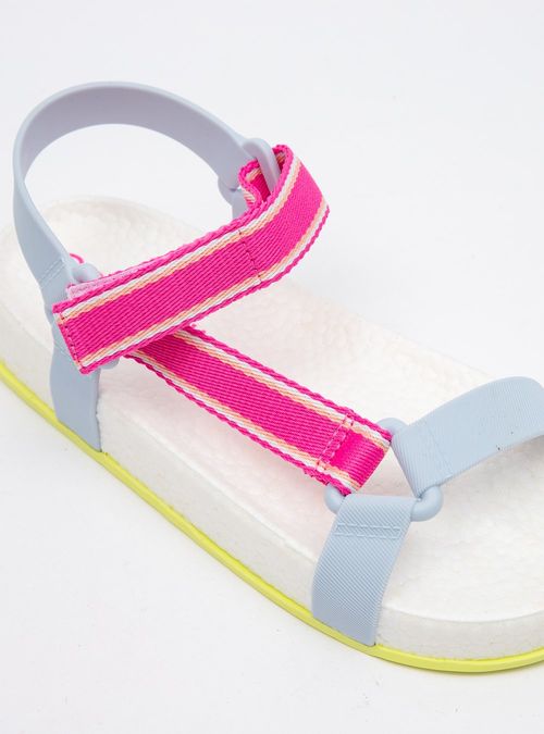 Sandália Petite Jolie Puff Sandal Ocean/Branco/Citrus PJ7194