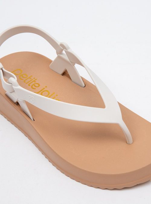 Sandália Petite Jolie Sunshine Marfim/Mocca PJ6850