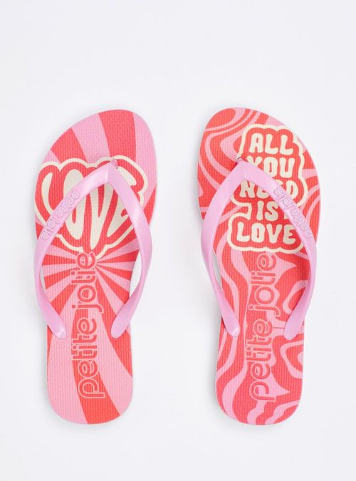 Chinelo Petite Jolie Fresh Rose/Sola Branco/Love PJ6969