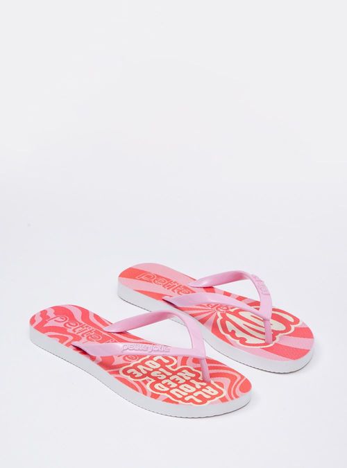 Chinelo Petite Jolie Fresh Rose/Sola Branco/Love PJ6969