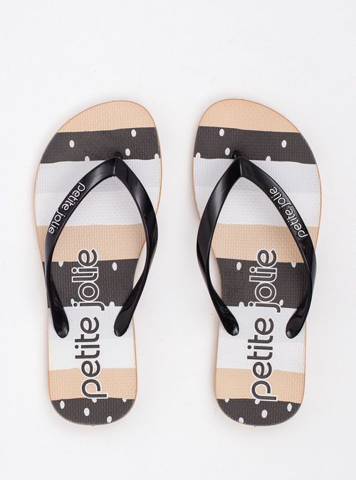 Chinelo Petite Jolie Fresh Preto/Avela/Geometrico 4 PJ6969