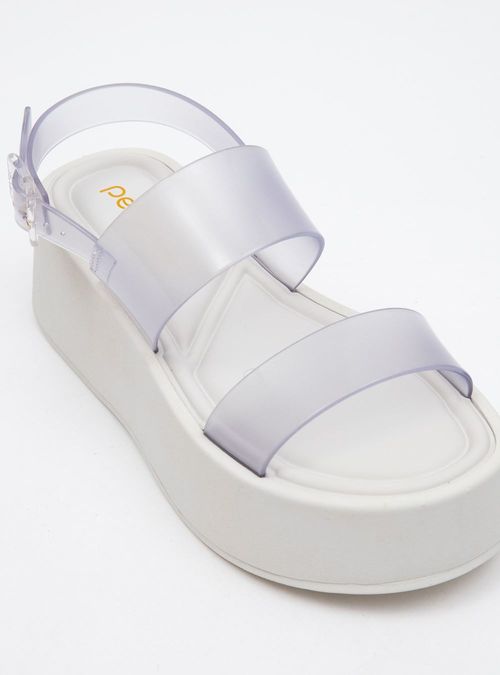 Sandália Petite Jolie Madison Translucido/White PJ7137