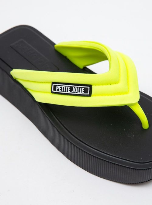 Chinelo Petite Jolie Hit Amarelo Neon/Preto PJ7286