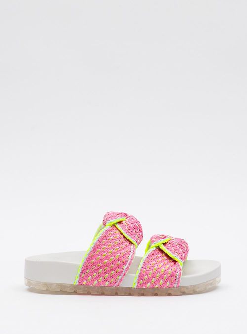 Chinelo Petite Jolie Knit Flat Hit Pink/Translucido PJ7315
