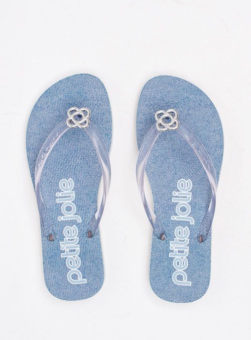 Chinelo Petite Jolie Fresh Translucido/White/Denim PJ7364