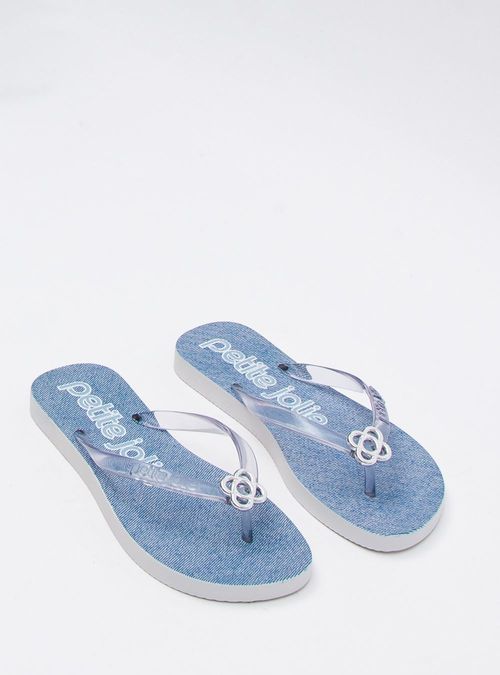 Chinelo Petite Jolie Fresh Translucido/White/Denim PJ7364