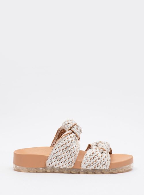 Chinelo Petite Jolie Knit Flat White/Avela PJ7315