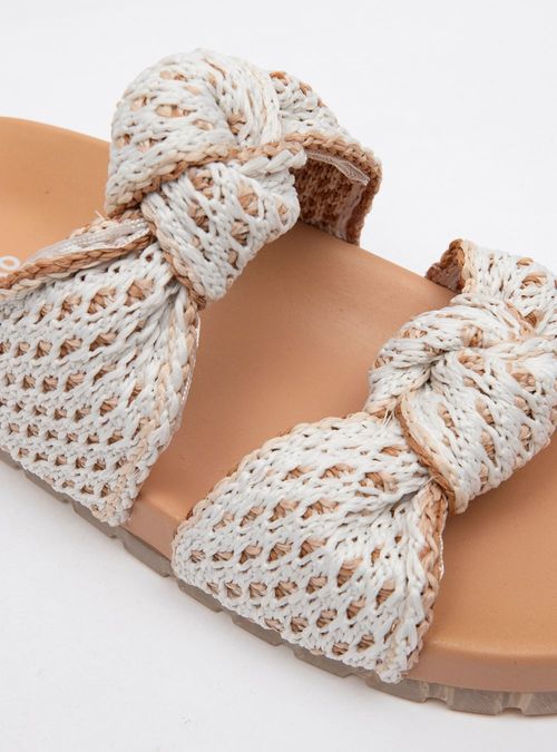 Chinelo Petite Jolie Knit Flat White/Avela PJ7315