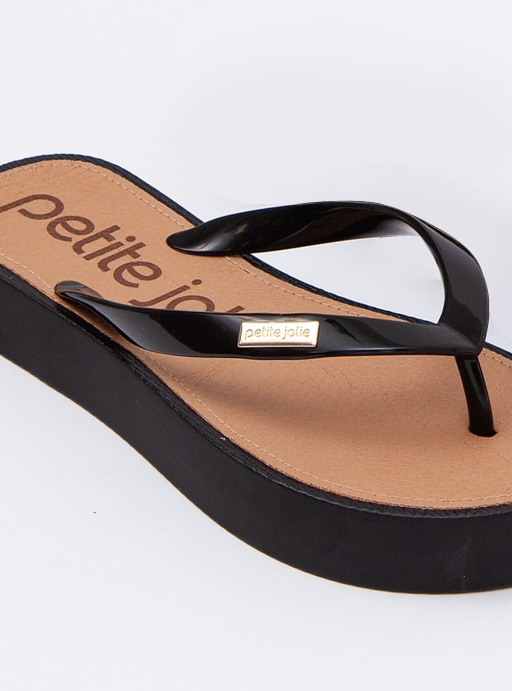 Chinelo Petite Jolie Fresh Up Preto/Preto PJ7221