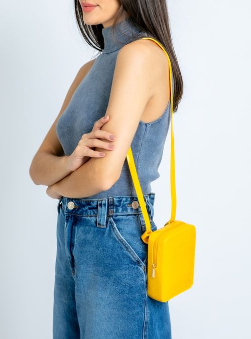 Bolsa Petite Jolie Cross Amarelo Neon PJ10362II