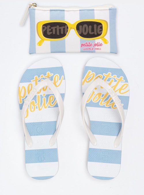 Chinelo Petite Jolie Fresh White/Listra Light Blue PJ7426