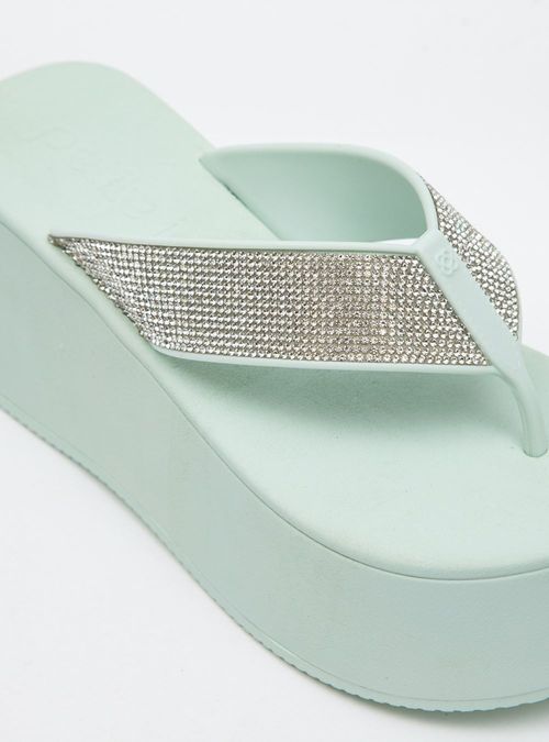 Chinelo Petite Jolie Plus Shine Soft Green PJ7414