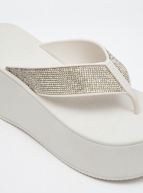 Chinelo Petite Jolie Plus Shine White PJ7414