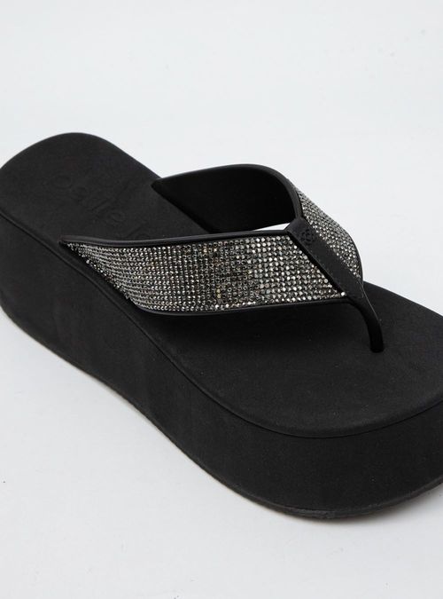 Chinelo Petite Jolie Plus Shine Preto PJ7414