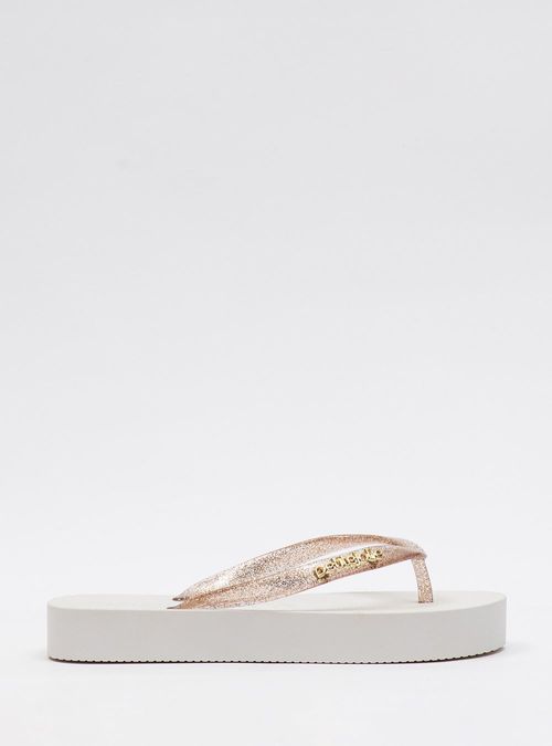 Chinelo Petite Jolie Fresh Up Glitter Ouro Light PJ7321