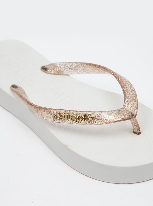 Chinelo Petite Jolie Fresh Up Glitter Ouro Light PJ7321