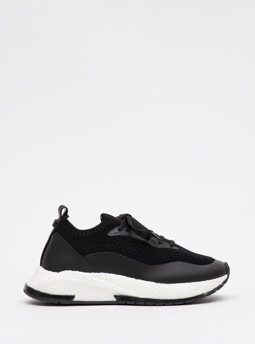 Tênis Petite Jolie Puff Sneaker Preto/Sola Branco PJ7130