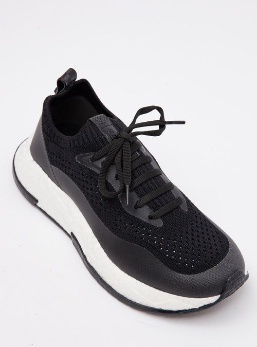 Tênis Petite Jolie Puff Sneaker Preto/Sola Branco PJ7130