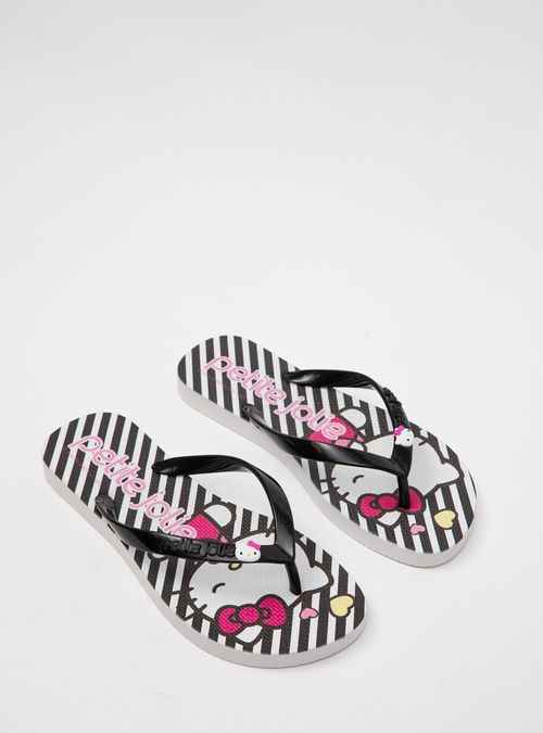 Chinelo Hello Kitty Preto/White/Hello Kitty 8 PJ7206HK