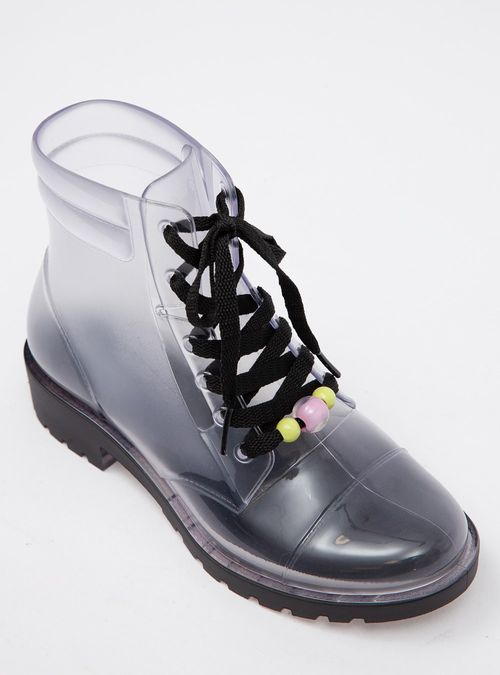 Bota Infantil Petite Jolie Iggy Translucido/Preto PJ7517IN
