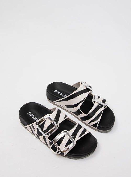 Chinelo Petite Jolie Lovin' Flat White/Preto PJ7498