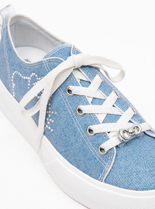 Tênis Hello Kitty Free Up Light Blue/Branco PJ7398HK