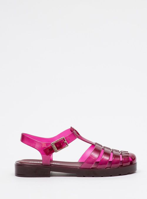Sandália Petite Jolie Polly Merlot Translucido PJ5595