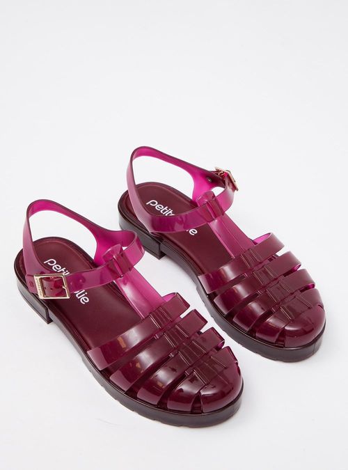 Sandália Petite Jolie Polly Merlot Translúcido PJ5595