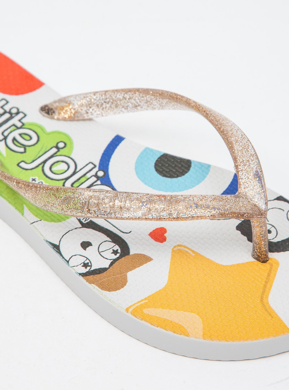 Chinelo Petite Jolie Fresh Glitter Ouro Light/Wishes PJ7450