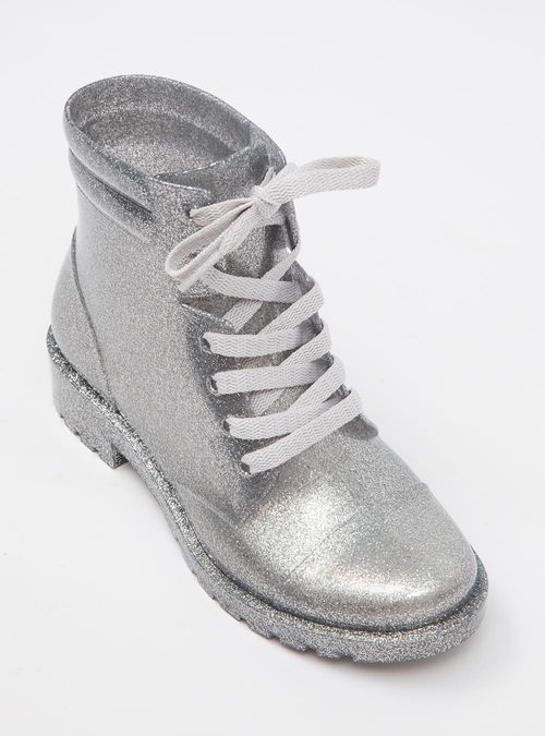 Bota Infantil Petite Jolie Iggy IN Glitter Prata PJ4995IN