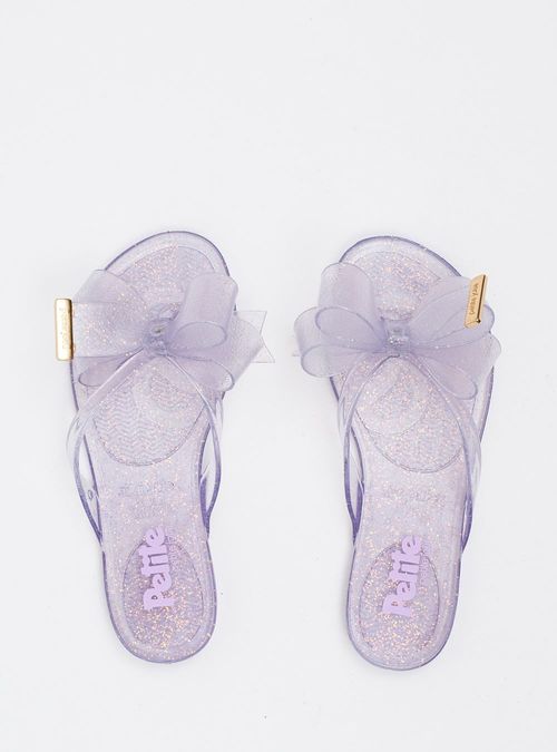 Chinelo Infantil Petite Jolie Lucky Glitter Prata PJ4533IN