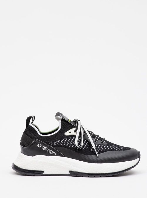 Tênis Petite Jolie Puff Sneaker Preto/Branco PJ7130II