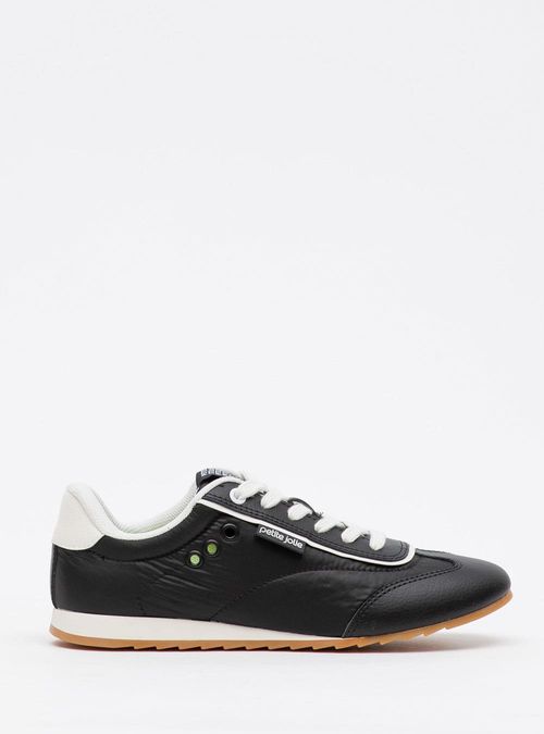 Tênis Petite Jolie Flat Sneaker Preto/Avela PJ7546