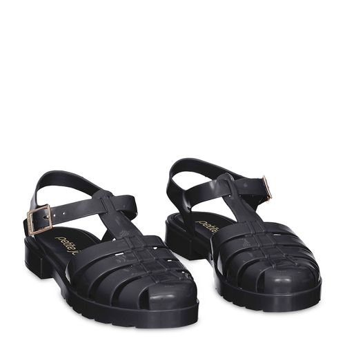 Sandália Petite Jolie Polly Preto/Preto/Ouro - PJ5595